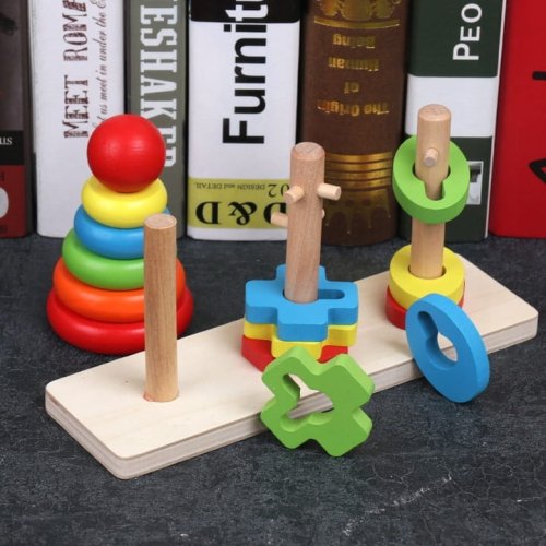 sorter układanka logiczno zręcznościowa drewniana montessori