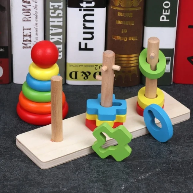 sorter układanka logiczno zręcznościowa drewniana montessori