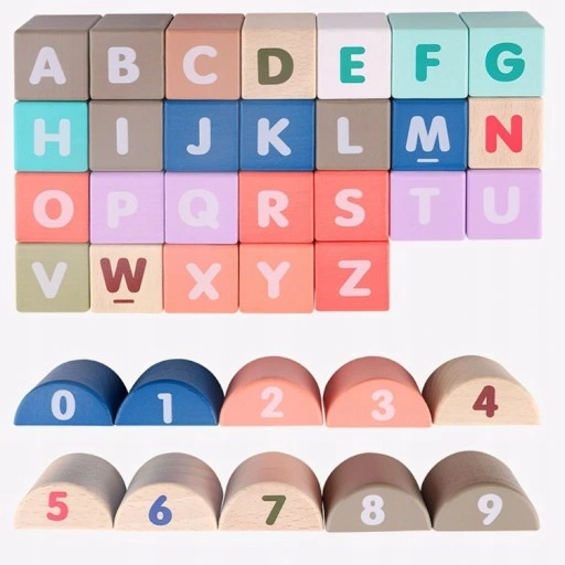 drewniane klocki miasto auta 115 klocków 152 elementy+puzzle