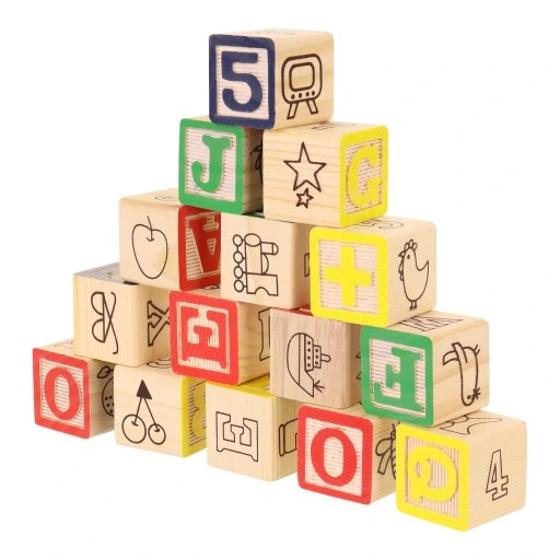klocki drewniane litery cyfry obrazki