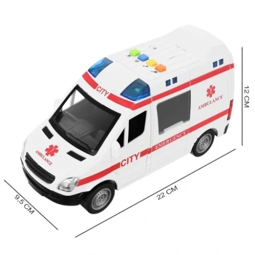 auto ambulans pogotowie ratunkowe karetka otwierane drzwi swiatlo dzwieki