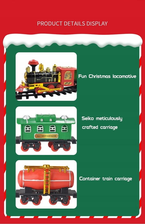 kolejka na baterie elektryczna pociąg świąteczny