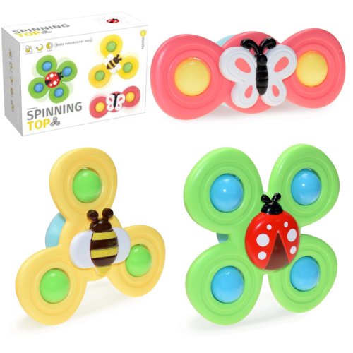 3 przyssawki sensoryczne grzechotka spinner 26-07A