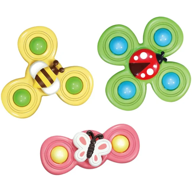 3 przyssawki sensoryczne grzechotka spinner 26-07A