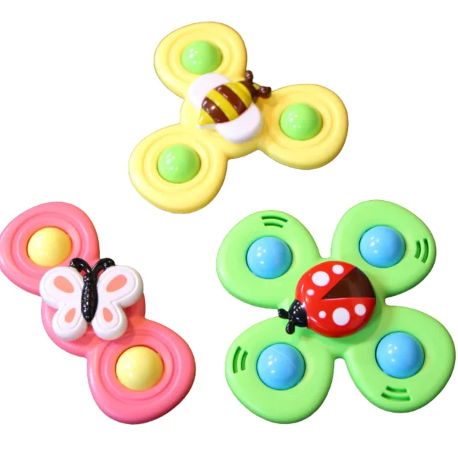 3 przyssawki sensoryczne grzechotka spinner 26-07A