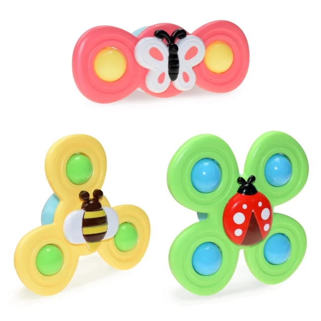 3 przyssawki sensoryczne grzechotka spinner 26-07A
