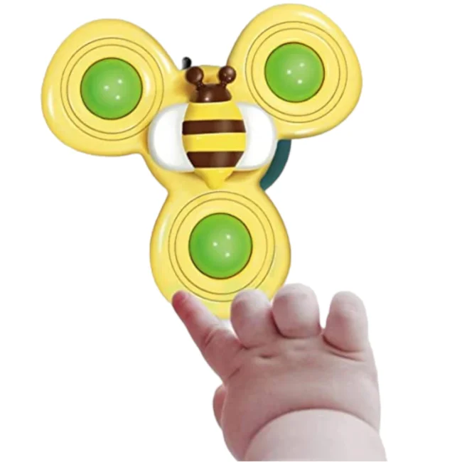 3 przyssawki sensoryczne grzechotka spinner 26-07A