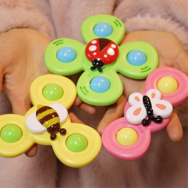3 przyssawki sensoryczne grzechotka spinner 26-07A