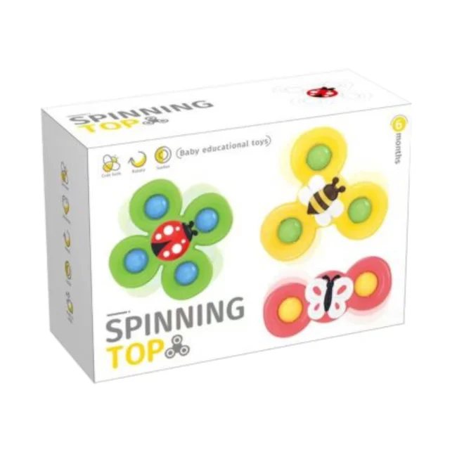 3 przyssawki sensoryczne grzechotka spinner 26-07A