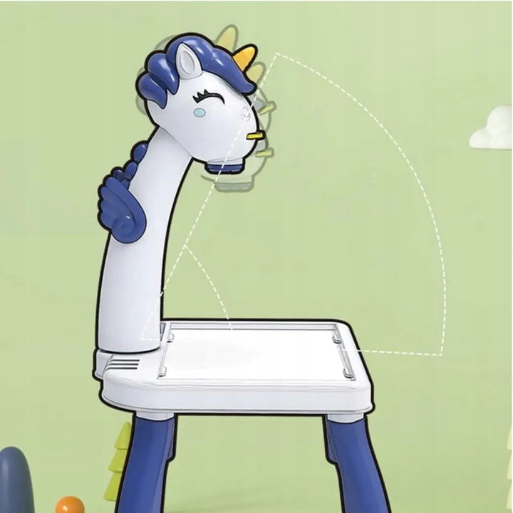 Projektor do rysowania ze stolikiem jednorożec dla dziewczynki