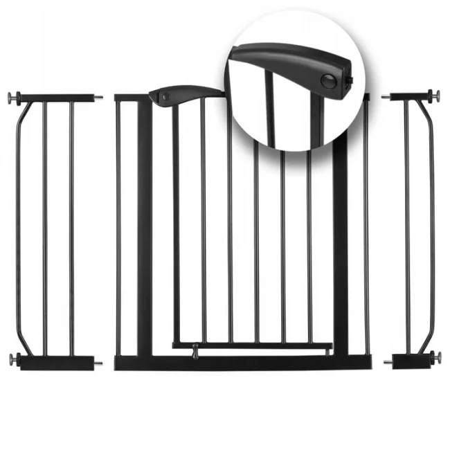 Bariera zabezpieczajaca dla dzieci rozporowa czarna  75-115 cm.jpg
