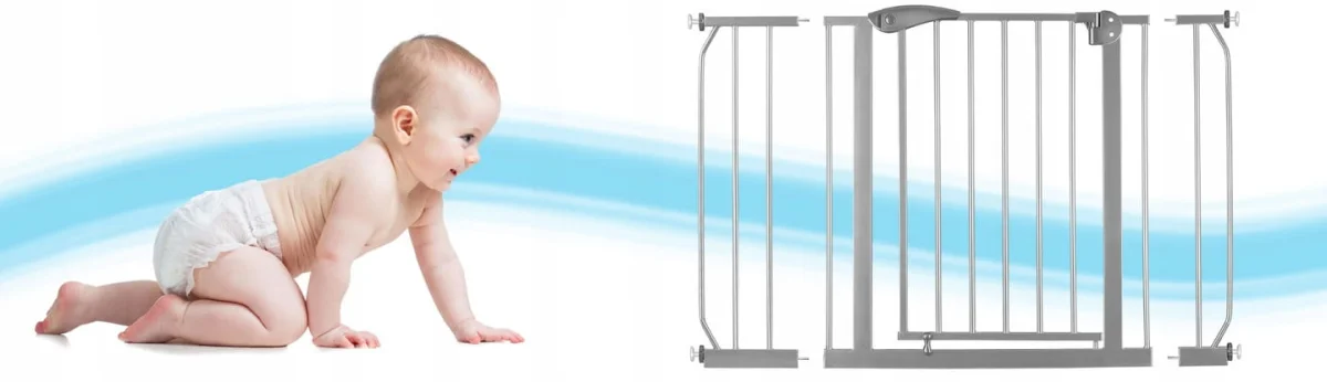 Barierka bramka zabezpieczająca na schody rozporowa 75-115cm  szara.jpg