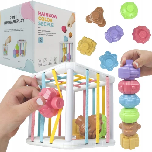 Elastyczna kostka sensoryczna układanka sorter