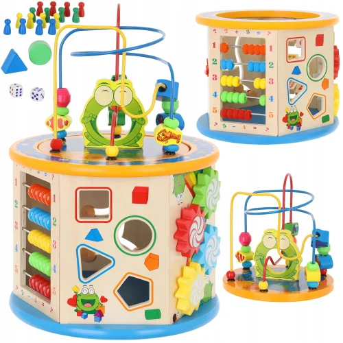 KOSTKA EDUKACYJNA DREWNIANY SORTER PRZEPLATANKA