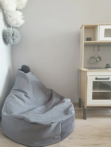 Pufa worek siedzisko dla  dziewczynki chłopca dzieci szara twojadzidzia