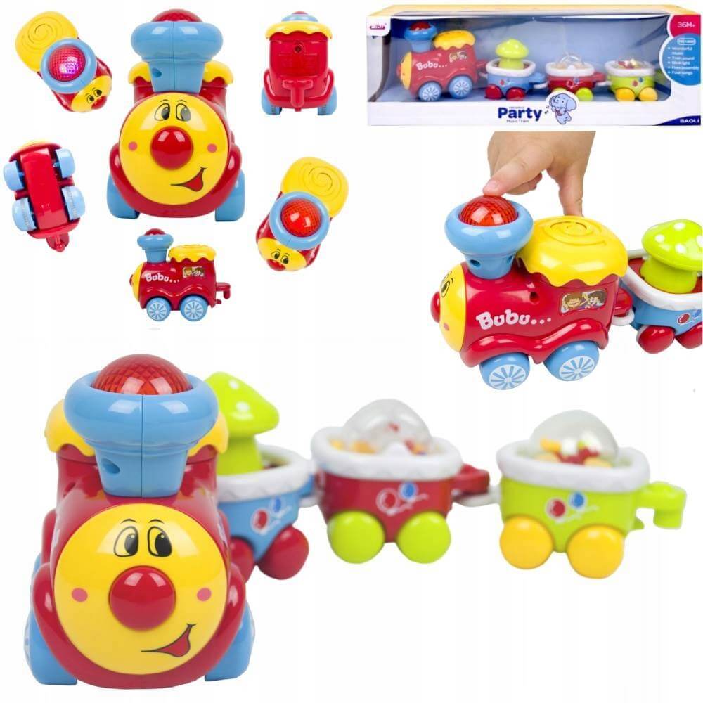 Pociąg bubu ciuchcia lokomotywa dźwięki światła dla dzieci Lt134