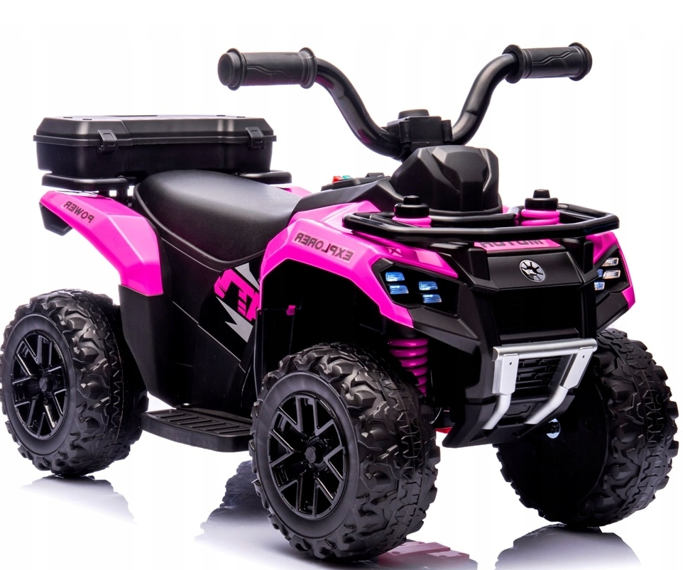 Quad elektryczny dla dzieci na akumulator muzyka światło Akumulator litowo-jonowy różowy
