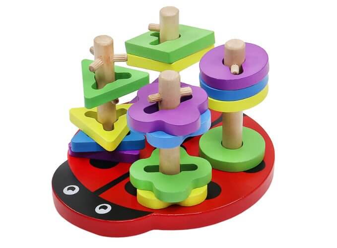 drewniana bierdonka układanka montessori sorter Lt337 