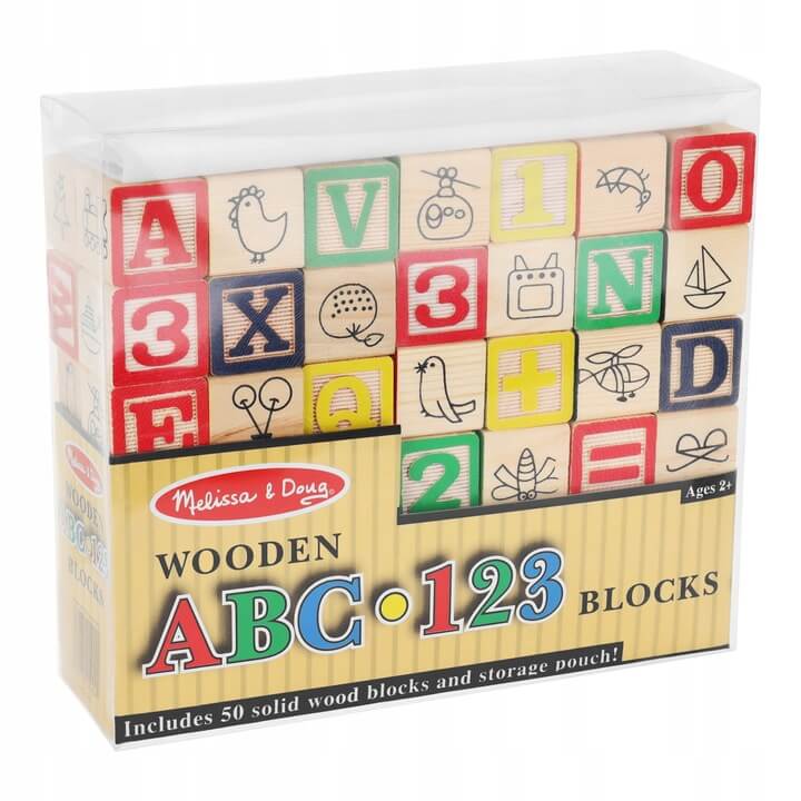 klocki drewniane litery cyfry obrazki Lt335