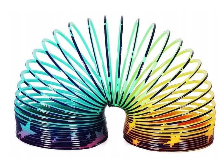 magiczna tęczowa sprężynka metaliczna kolorowa Lt398
